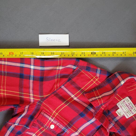 Old Navy Plaid Women Button Up Fannel Shirt Size S/P Relaxed Fit Cotton Cottage - Picture 9 of 9